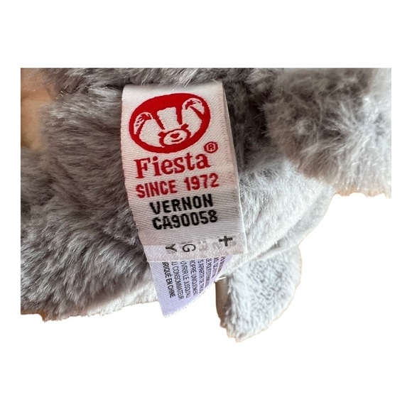 Fiesta Vernon Elephant Plush Toy Stuffed Animal Cuddly Adorable Grey 10” - Picture 4 of 5